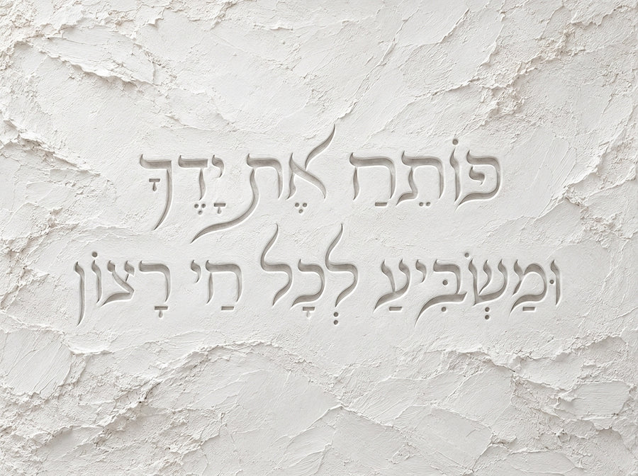 פותח את ידיך - חריטה