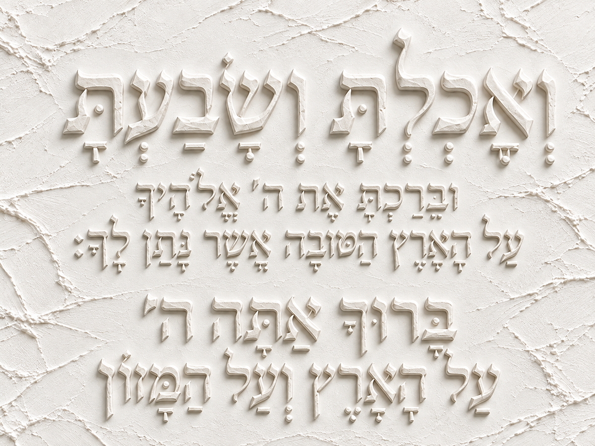 ואכלת ושבעת - תבליט גבס