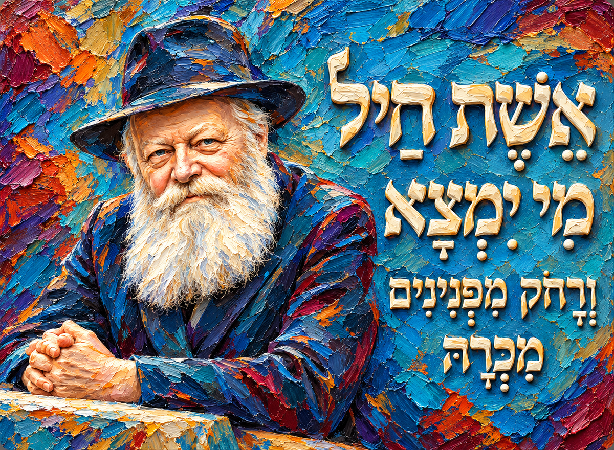 אשת חיל והרבי מלובביץ - צבעוני