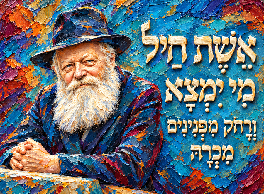 אשת חיל והרבי מלובביץ - צבעוני