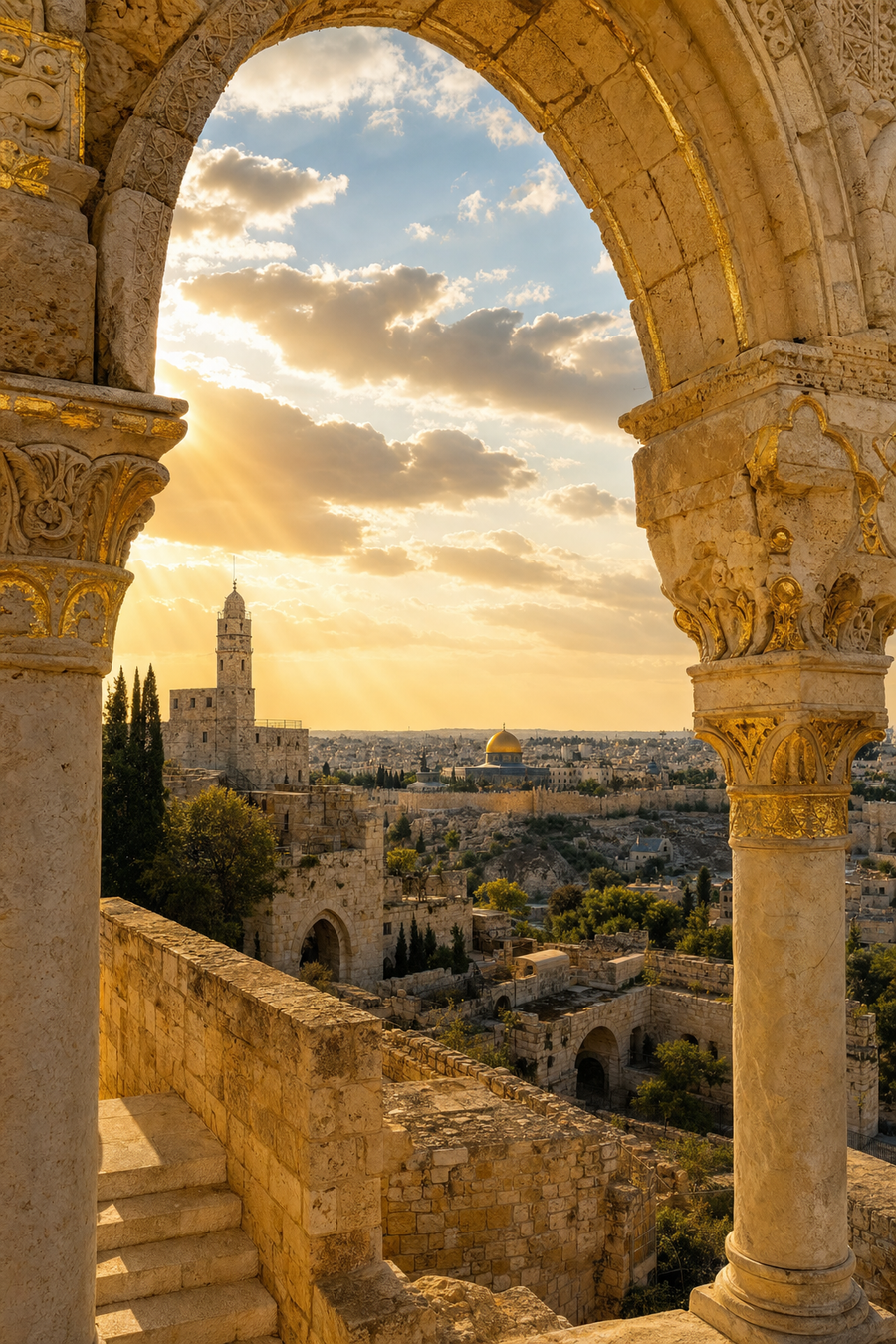 ירושלים של זהב - אור הקודש וקשתות